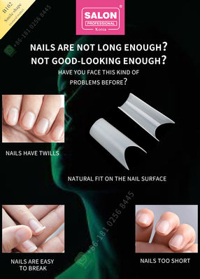 Gülümseme Şekli Mat Yanlış Nail İpuçları Yüksek Kalite Özel Tırnak Yarım İpuçları Nail Art Salon için Manikür Ucu