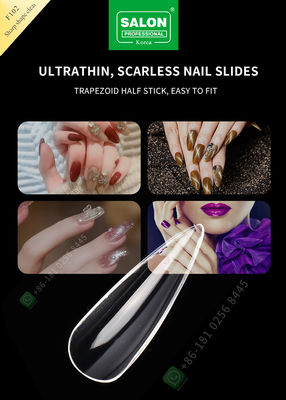 500 adet Sharp Shape Lady Fransız Stili Yapay Yanlış Çivi Yarım İpuçları ve Tam Kapak Yanlış Tırnak