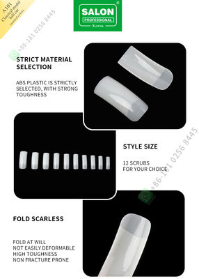 Yarım Kesilmiş Fransız Tırnak Uçları ABS Plastik Malzeme