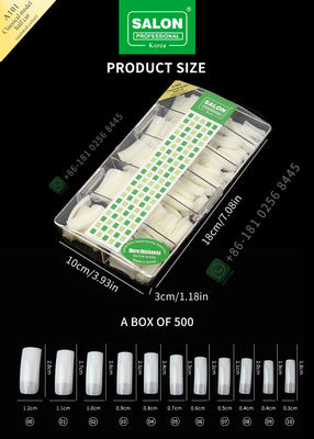 Yarım Kesilmiş Fransız Tırnak Uçları ABS Plastik Malzeme