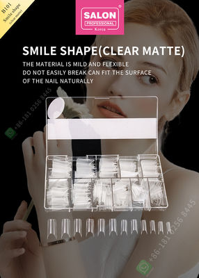 Smile Matte Sahte Tırnak İpuçları Salon Yarım Manikür Ucu