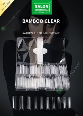 Fransız / C Ark Uzatma Bambu Temizle Yanlış Nail İpuçları Nail Art Salon için Manikür Ucu