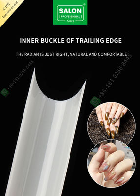 Fransız/C Ark Uzatma Bambu Doğal Yanlış Nail İpuçları Yarım İpuçları Nail Art Salon için Manikür Ucu