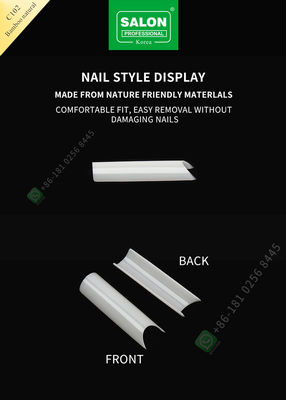 Fransız/C Ark Uzatma Bambu Doğal Yanlış Nail İpuçları Yarım İpuçları Nail Art Salon için Manikür Ucu