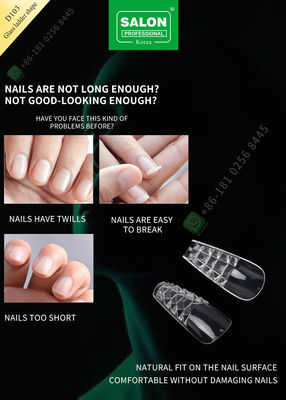 İzsiz Parçalar Yarım Kapak Yanlış Nail İpuçları Sanat Salonu İçin Cam Merdiven Şekli