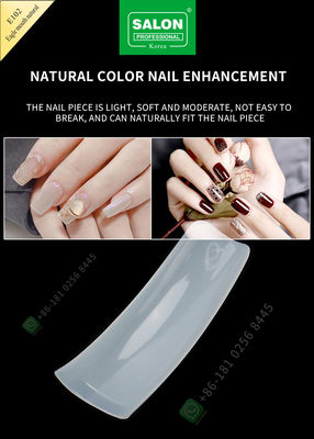 Salon Beauty False Eagle Month Nail İpuçları Fransız Akrilik Ekstra Uzun Yarım Kapak İpuçları