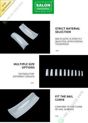 Salon Beauty False Eagle Month Nail İpuçları Fransız Akrilik Ekstra Uzun Yarım Kapak İpuçları