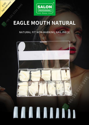 Salon Beauty False Eagle Month Nail İpuçları Fransız Akrilik Ekstra Uzun Yarım Kapak İpuçları