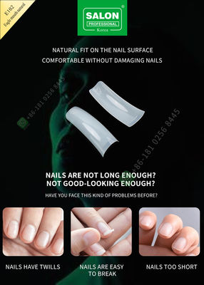 Salon Beauty False Eagle Month Nail İpuçları Fransız Akrilik Ekstra Uzun Yarım Kapak İpuçları