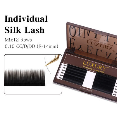 8-14mm Bireysel sahte kirpikler CC/D/DD Curling Volum Kirpik Uzantısı Çift Topu Kaşmir YY Lash Uzantısı