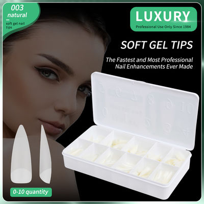 Yumuşak Gel Tırnak İpuçları 500PCS/Kutu Akrilik Tırnaklar Tırnak Sanat Tasarımı Manikür Araçları için Tırnaklar Basın