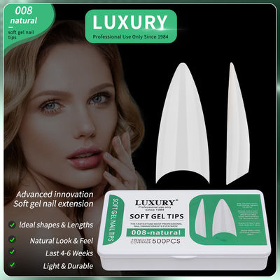 Profesyonel Tırnak Sanatı 500PCS Keskin Şekilli Sahte Tırnaklar Ultrathin Tasarımı 11 Boyut