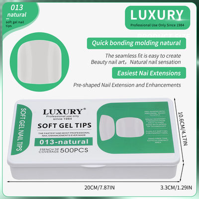 Sahte Toenails 500pcs/Box Soft Gel Full Cover Toe Nail Tips Doğal Renk Sahte Toenail Nail Salonları için