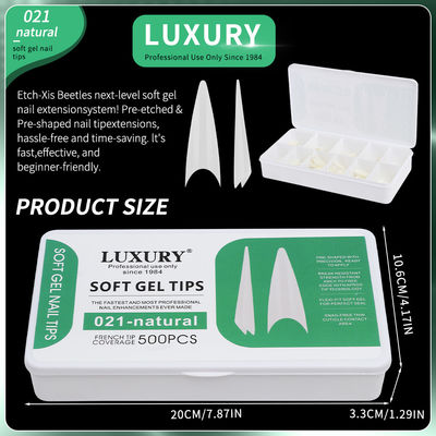 500pcs/Box Ultra-thin Stiletto Press-On Nails Natural Seamless Sharp Shape False Nails For Women And Girls (Kadınlar ve kızlar için doğal dikişsiz keskin şekilli sahte tırnaklar)