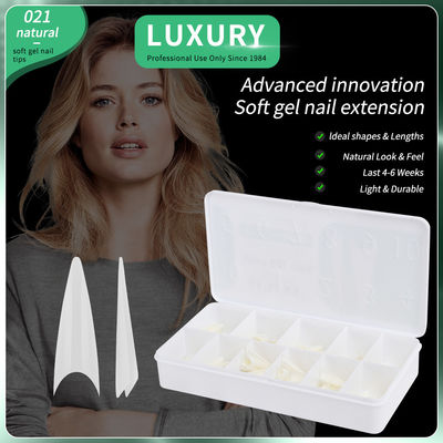 500pcs/Box Ultra-thin Stiletto Press-On Nails Natural Seamless Sharp Shape False Nails For Women And Girls (Kadınlar ve kızlar için doğal dikişsiz keskin şekilli sahte tırnaklar)