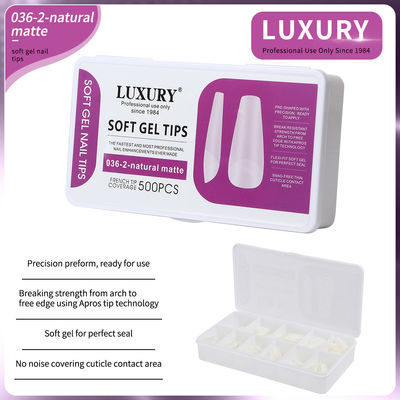 500pcs/Box Badem şeklinde doğal mat sahte tırnaklar 11 Boyut Acrylic Gel kadın için tırnak sanatı uzantıları