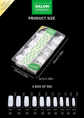 500pcs/Box ABS Salon Profesyonel sahte tırnaklar DIY tırnak sanatı için