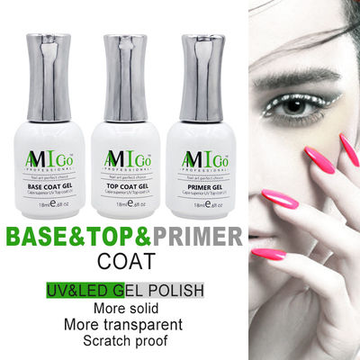 Amigo Gel Tırnak Lukası Set UV LED Soak Off Base Parlak Mat Top Coat Gel Tırnak Sanatı 18ml