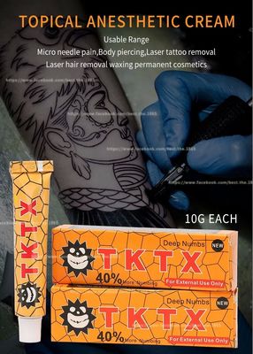 TKTX Numbing Cream 10g Su bazlı yağsız dövme anestezi kremi hızlı 3 ila 7 günlük teslimat ile