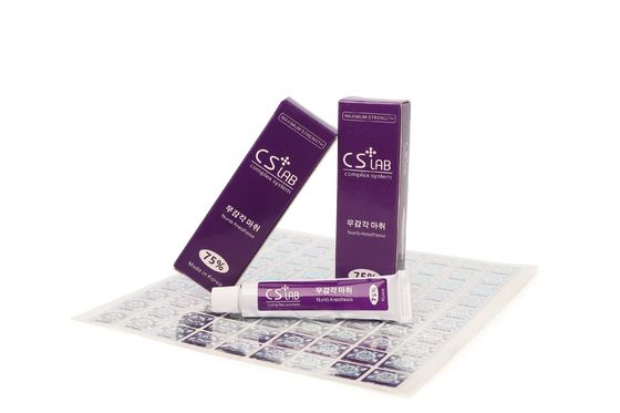 Cslab 75% Lido-Caine Cream Tattoo Skin Numb Cream for Semi-Permanent Makeup Painless Lip Tattoo Fast Acting Tattoo Numbing Cream
