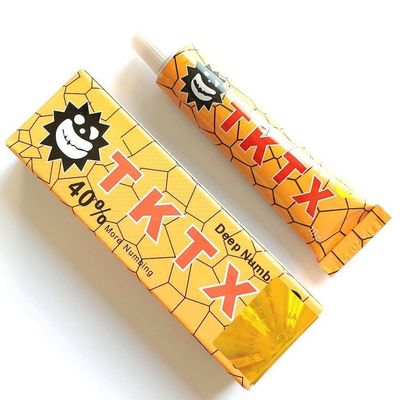 Kalıcı Makyaj TKTX Dövme Uyuşturma Kremi Orijinal Lidokain Sarı 10g