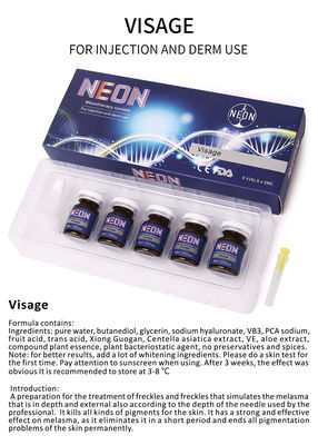 Yaşlanma Karşıtı Besleyici Güvenli Doğal Etki için Visage Meso Terapi Serum Cilt Bakım Özü Seti Enjeksiyon