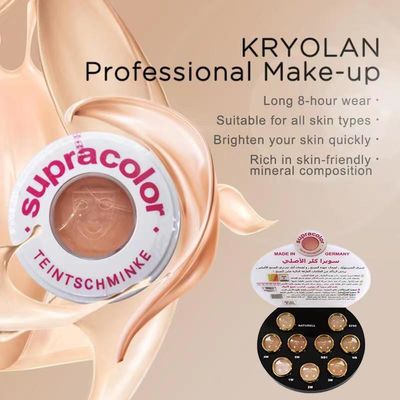 OEM Kryolan Makyaj Fondöten Yağ Kontrolü Supracolor Kozmetik Yüz Pudrası