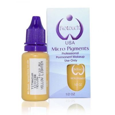 Sarı Biotouch Kalıcı Makyaj Mürekkebi Dövme Microblading Kozmetik Mürekkebi