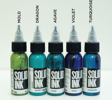 Tehlikesiz Renkler Dövme Mürekkebi Pigment Katı 30ML 60ML gliserinli