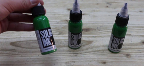 30ML 60ML Airbrush Katı Mürekkep Dövme Mürekkebi Orta Yeşil Saf Bitki Malzemeleri