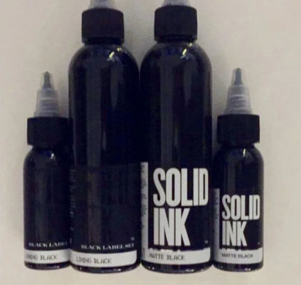 Kalıcı Makyaj için Mat Siyah Katı Mürekkep Dövme Mürekkebi Daha Hızlı Boyama 30ML 60ML