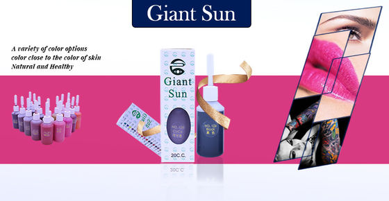 Kaş Dudak Dövme için SGS Yarı Kalıcı Makyaj Pigment Orijinal Dövme Mürekkebi 20ml