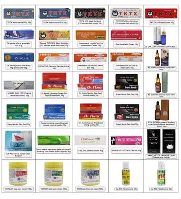 Hızlı Etkili Dövme Uyuşturucu Jel, 2% Lidokain ve 1.5% Tetrakain İçerir, 1.2oz/adet Boyutunda Ağrı Giderici